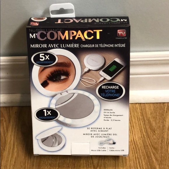 My compact light-up mirror&built in iPhone charger - Picture 2 of 2